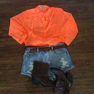 Sheer Neon Blouse